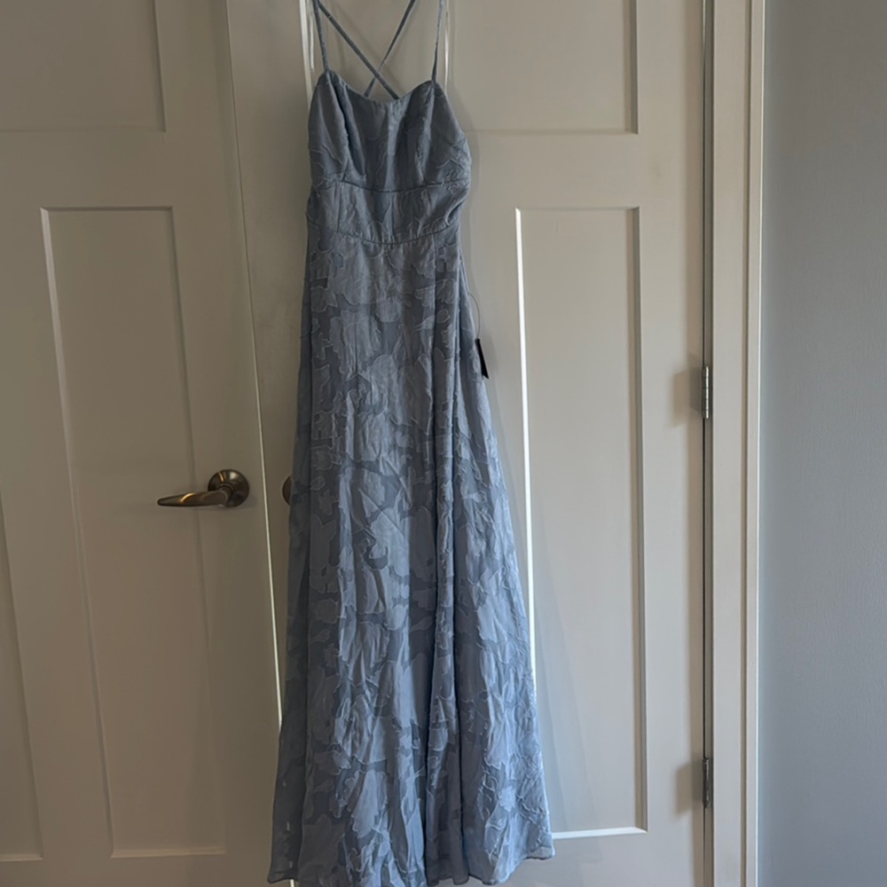 Lulu's Light Blue Floral Gown